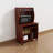 Versatile Mahogany Utility Cart with Locking Castors and Multiple Shelves-448959332