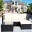 Pe Patio Furniture: 5 With Comfortable Beige Cushions Delightful: 5, Cushions, Coffee Table