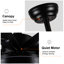 Ventilateur de plafond intelligent 72 po à DEL noir mat avec télécommande intégrée