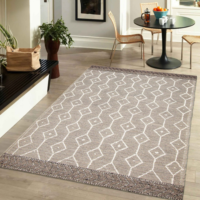 Tapis taupe Sienna 5 pi 1 po x 8 pi 2 po