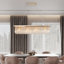 Lustre en cristal 8 lumières K9 à finition dorée - Luminaire suspendu multicouche pour salle à manger