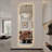 65" x 21" LED Full Length Wall Mirror, Irregular Shape Design, 3-Color Dimmable Lighting, 5mm Copper-Free Silver Glass, Hardwired or Plug-in, for Entryway, Bedroom & Salon