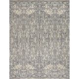 Mayfair Hand Woven Silk and Wool Abstract Area Rug