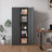 Metal Garage Storage Cabinet, Tool Locking Cabinet With Doors And 4 Shelves