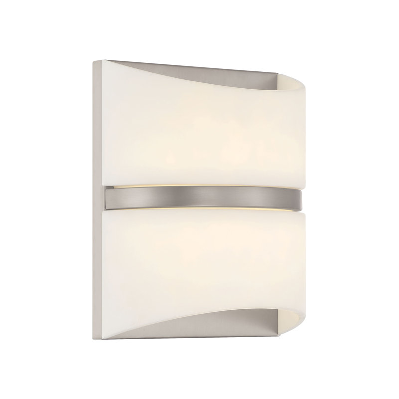 Steel LED Flush Mounted Sconce, 10.5" H x 8.5" W x 5" D
