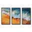 Bleu et orange, vue aérienne rétro de plage II - art mural plage-16139742-16139743