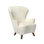 Fauteuil à oreilles en polyester large de 33 po Ollie