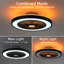 Keiyona 22'' Enclosed Kids Ceiling Fan with Light and Remote, RGB Multicolor Nightlight/Backlight-403804181