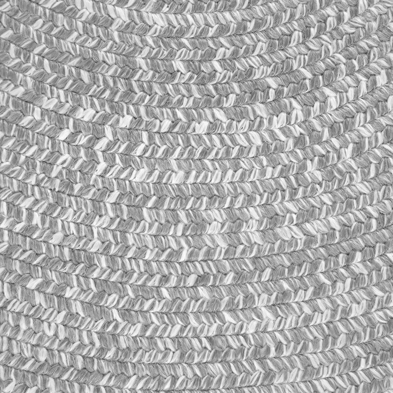 Ulmer Braided Reversible Two-Tone Indoor Outdoor Runner or Area Rug, Oval 8' x 10'