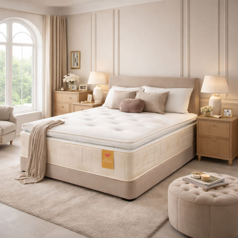 Pillow-Top Open Coil Mattress, Super King (6')
