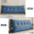 Oversized Chenille Bed Reading Pillow With Triangular Support & Side Pockets-124001984-124001994