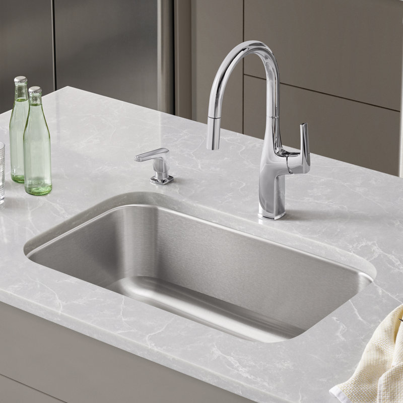 Stellar 32" Single Bowl Undermount Stainless Steel Kitchen Sink
