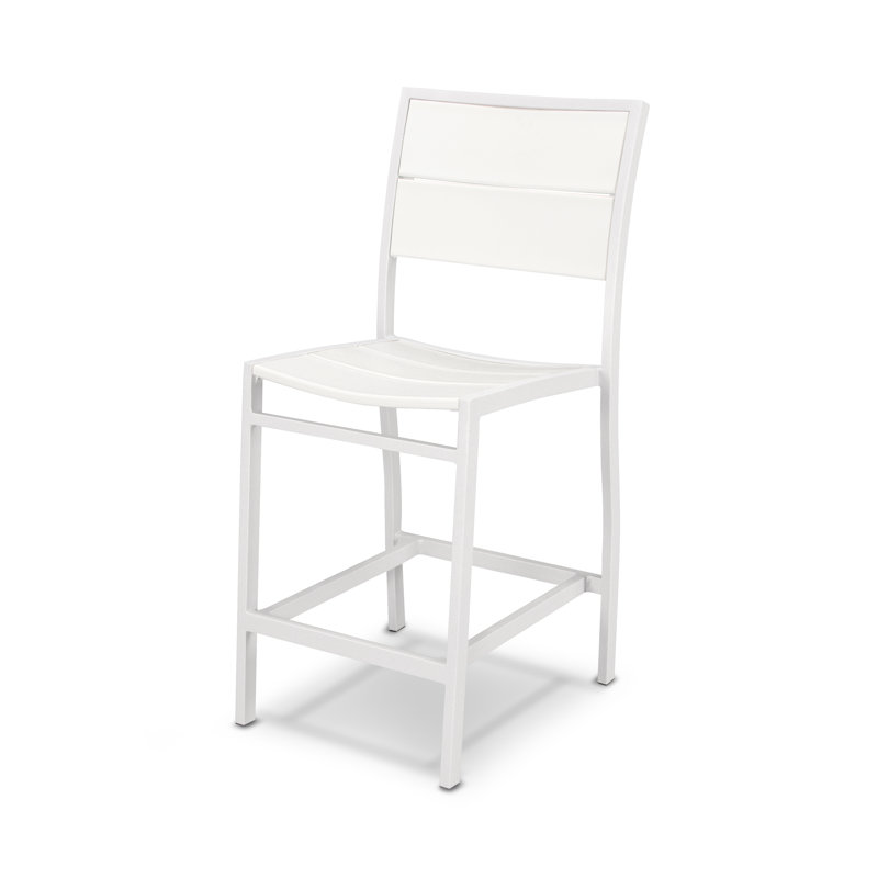 Chaise d'appoint POLYWOOD Surf City, Blanc texturé / Blanc classique