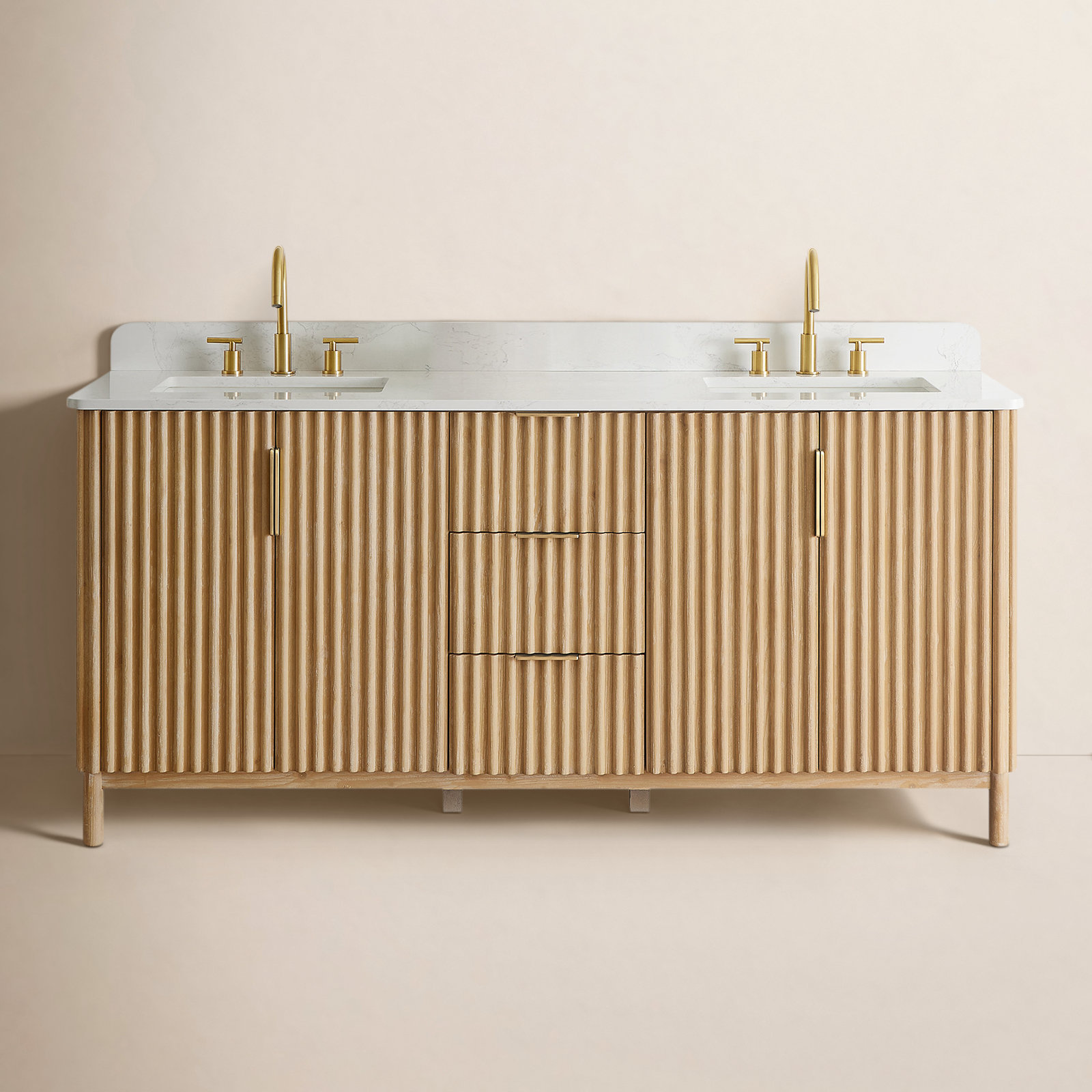 Siena Single Bathroom Vanity, 72", Double Sink