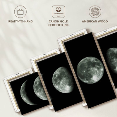 Cycle lunaire sur toile, ensemble de 5 pièces