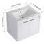 Meuble-lavabo 24 po avec lavabo en résine, 2 portes à fermeture douce, conception à fixation flottante