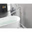 Robinet de baignoire en acier inoxydable avec douche à main et revêtement anticorrosion à haut débit, bec pivotant à 360 degrés