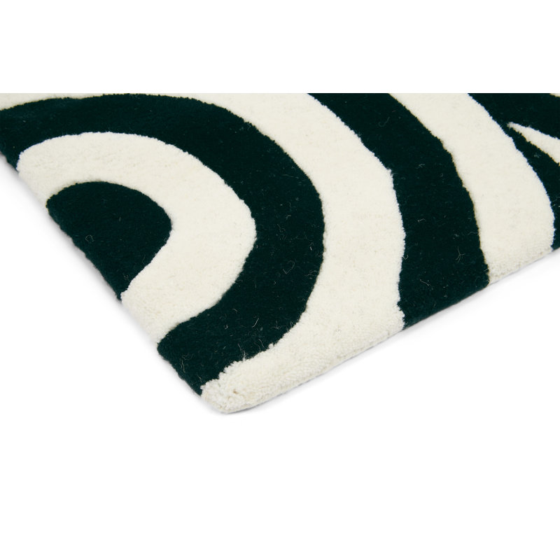 Wool Geometric Area Rug, Rectangle 3'11" x 5'11"