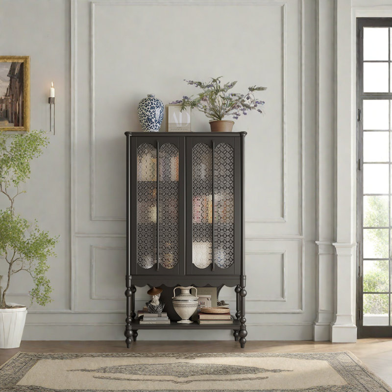 American Retro Minimalist Style Bookcase, Black