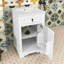 Meuble-lavabo de salle de bain avec lavabo, tablette réglable et porte à fermeture en douceur-1252396018