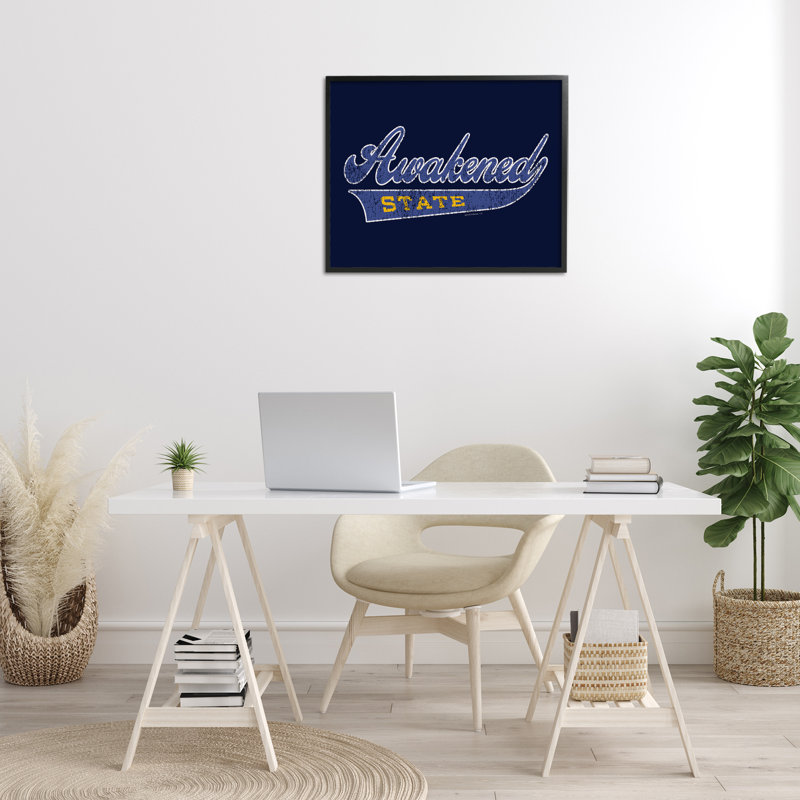 Art giclée par l'Université de Awakening State, H 24 po x l 30 po, Giclée encadrée noir minuit