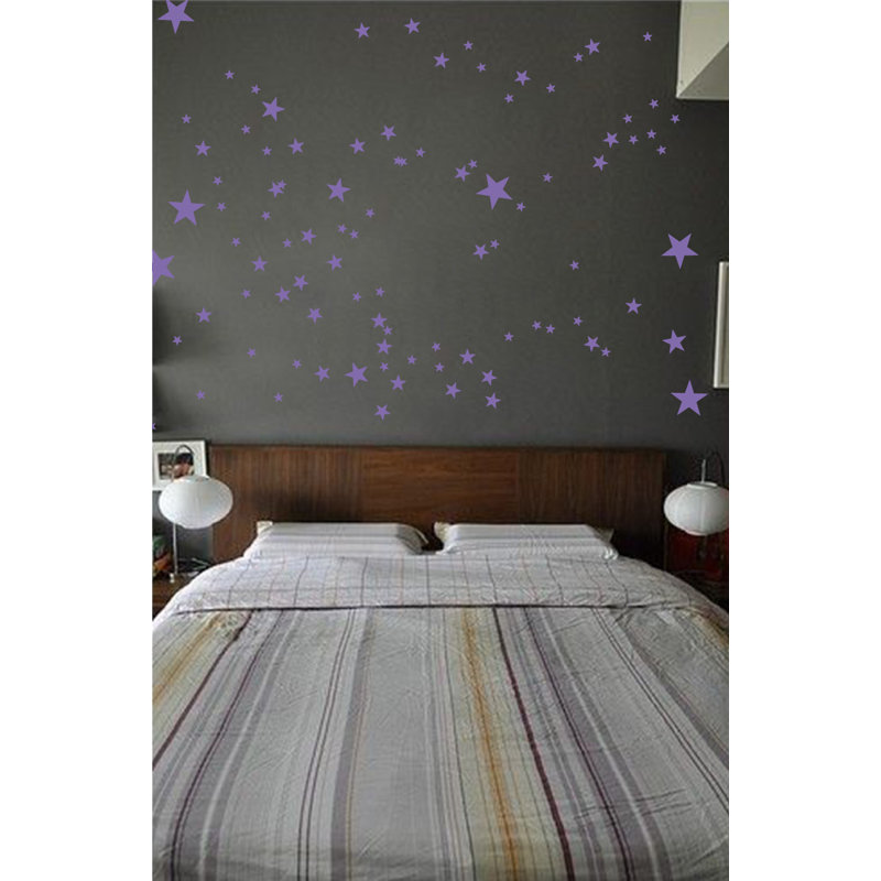 Adhésif décoratif étoiles, Lavande, H 24 po x l 27 po x P 0,01 po