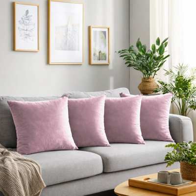 Crushed Velvet Cushion Cover Set (Set of 4)