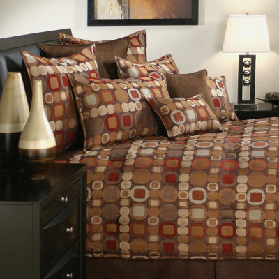 Metro Box Stitch Geometric Shapes Comforter Set