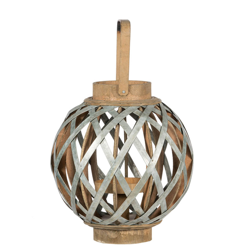 Lanterne décorative avec poignée, lanterne en bois pour intérieur et extérieur, mariage à la maison