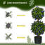 70cm Faux Flowering Topiary in Pot