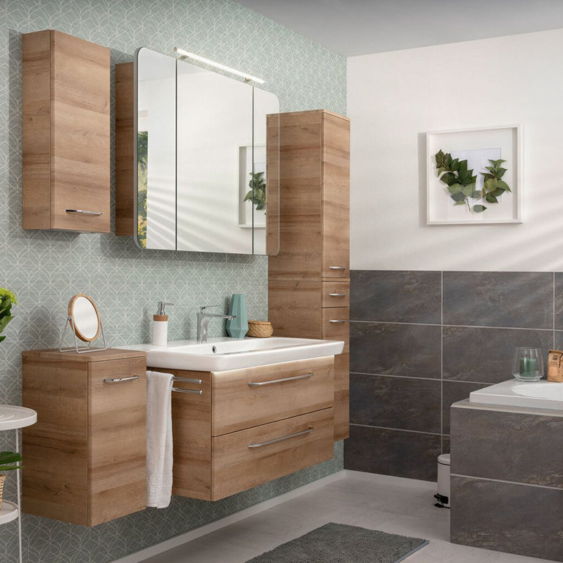 Milano Bathroom Cabinet, Knotted oak
