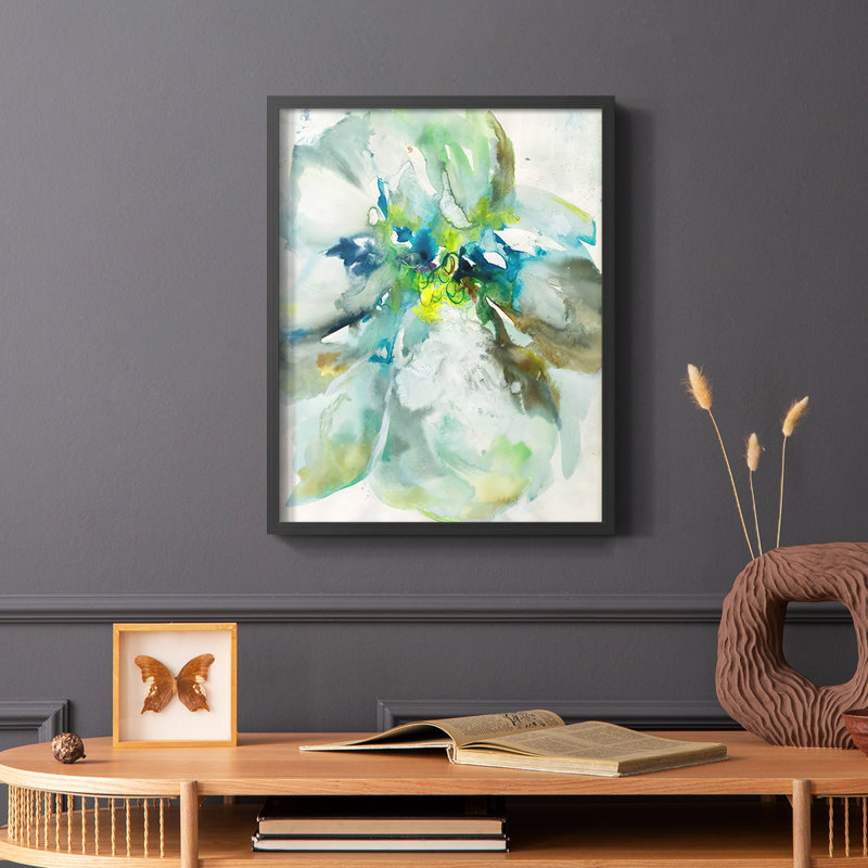Peut-être Petunias I, reproduction encadrée - bois massif, Noir, H 28 po x l 22 po