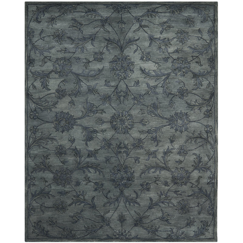 Dunbar Hand Tufted Wool Floral Rug, Rectangle 3' x 5'