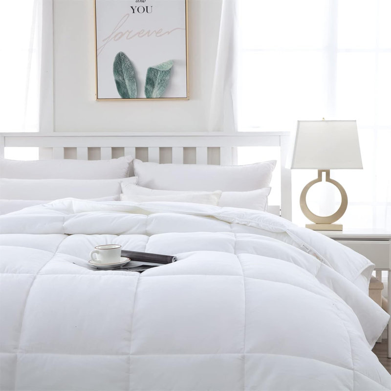 Édredon en duvet synthétique polyester toutes saisons, Lit simple