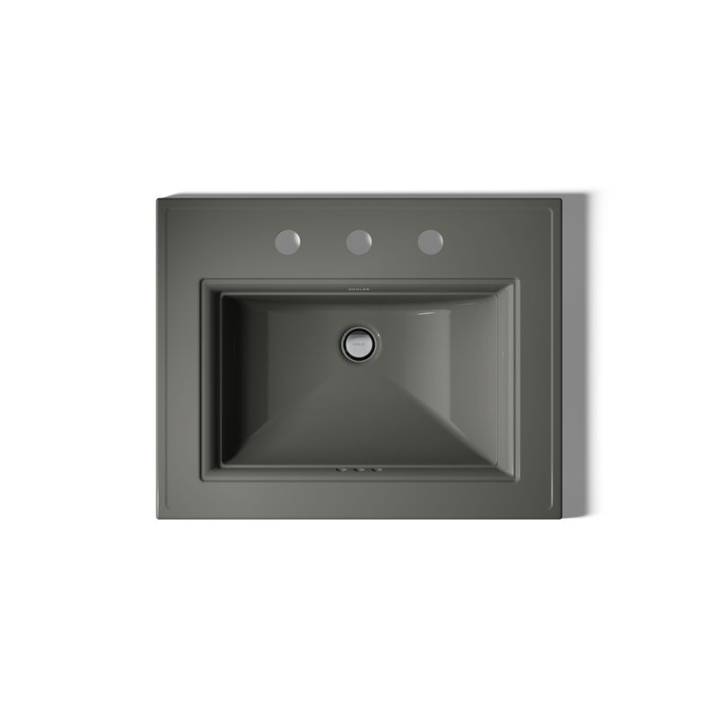 Memoirs® Stately Drop-in Bathroom Sink, Thunder Gray, 8" Centers