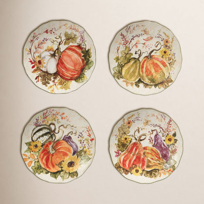 Harvest Morning Set Of 4 Dessert Plates