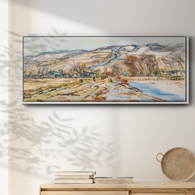 Winter at Giverny, 1886 - Framed Canvas