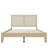 King Bed With Embellished Headboard, Contemporary And Casual Bedroom Use, Rubber Wood Frame, Optimal Mattress Support, No Box Spring Needed Queen Solid Platform , Natural Tone, Silent Slats, High --1320583558
