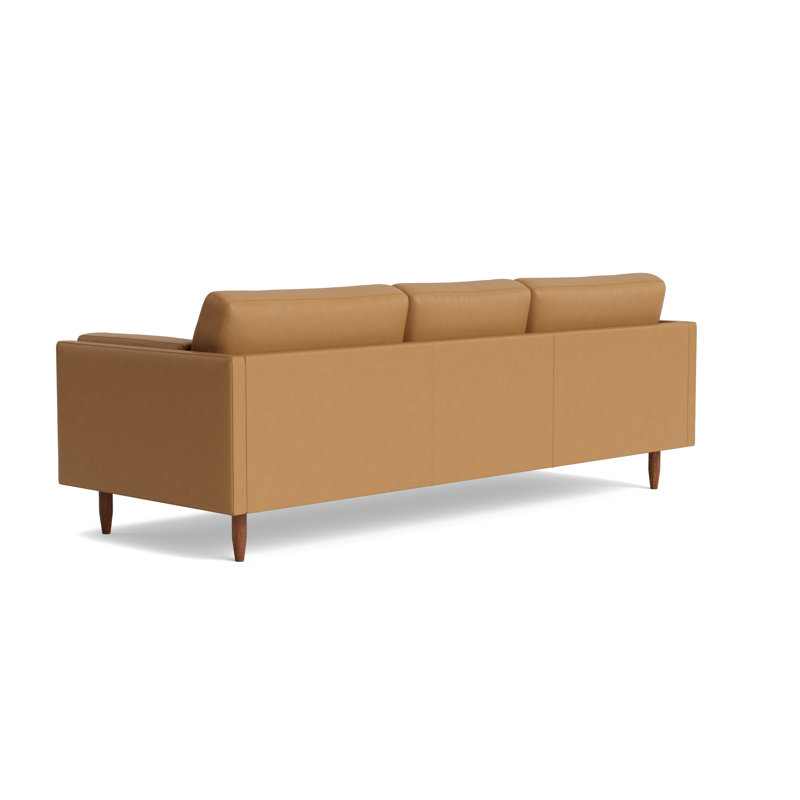 Skinny Fat Leather Sofa (95"), Leather - Butterscotch