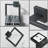 5 Pcs Black Bathroom Hardware Set Stainless Steel Towel Bar Towel Racks Hooks