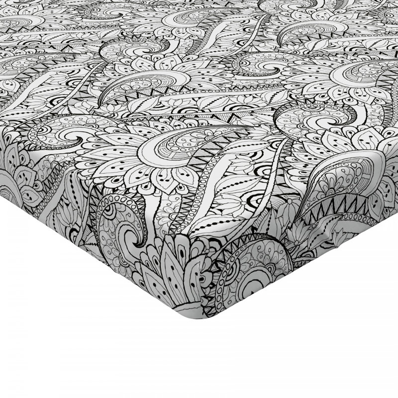 Microfiber Floral Fitted Sheet, Twin XL Fitted Sheet