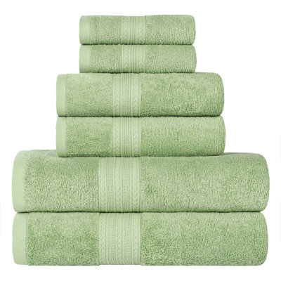 Ensemble de 6 serviettes de bain en coton écologiques à séchage rapide Hannu 450 g / m²