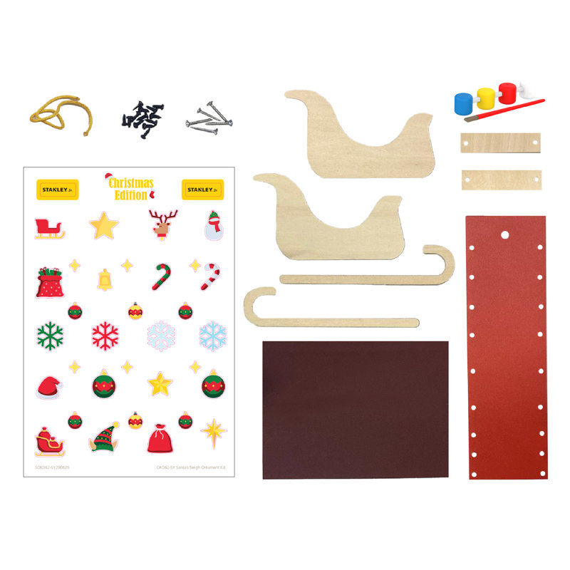 Stanley Jr Santa's Sleigh Ornament Set