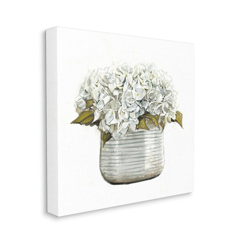 «Country Country Planter Blooms» par Ziwei Li - impression, H 17 po x l 17 po x P 1,5 po, Toile tendue