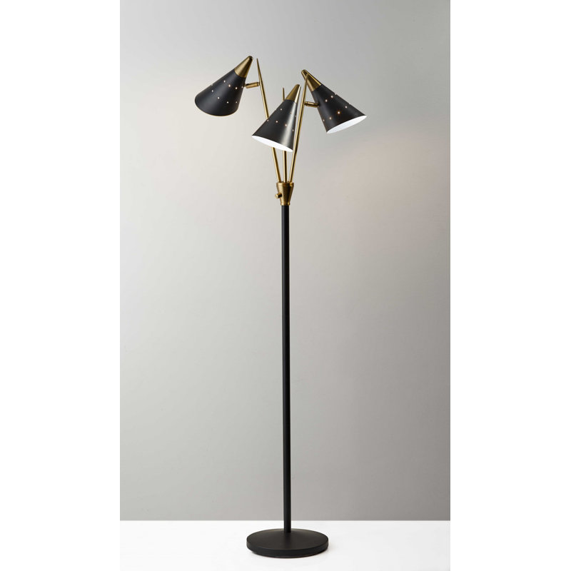 Lampe sur pied à branches 66 ", Noir, noir, noir, noir, Noir, noir, noir, noir