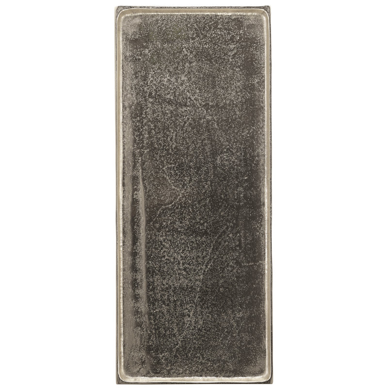 Boyles End Table, Antique Silver