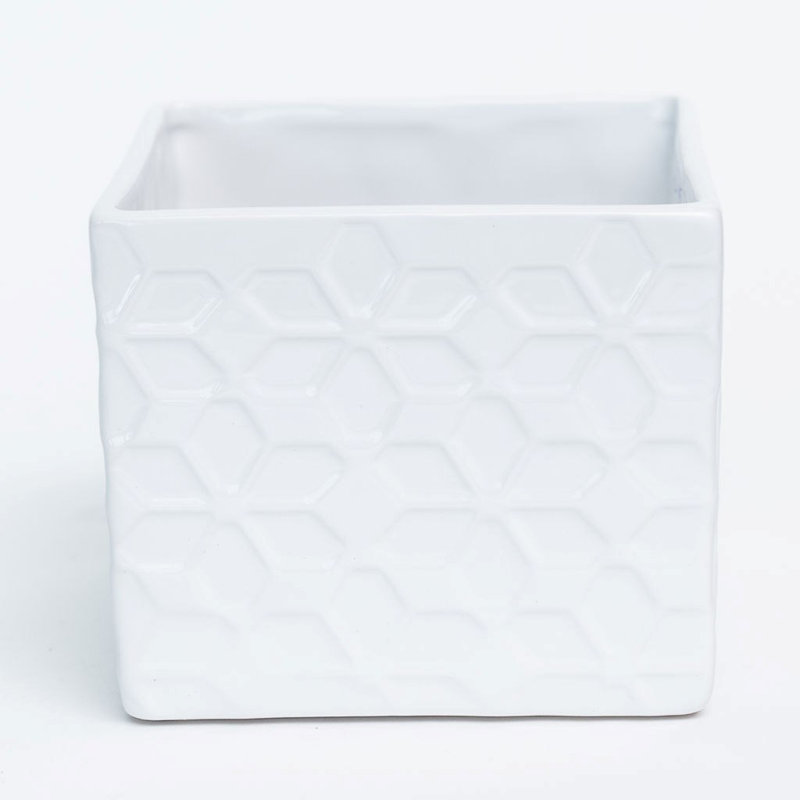 Goscho Ceramic Pot Planter, 4" H x 5" W x 5" D