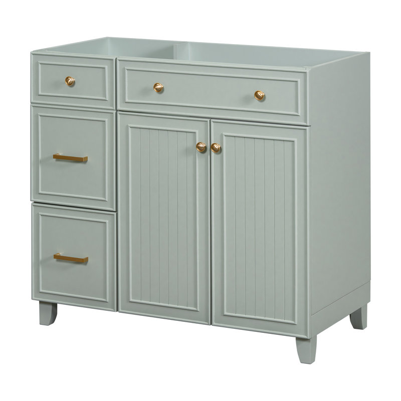 35.4'' Single Bathroom Vanity Base Only, Green