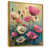 Toile avec cadre flottant or