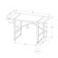 Bureau de bureau à domicile contemporain de 124 cm (49 po) - Plateau en stratifié taupe avec pieds en métal noir et structure robuste pour ordinateur